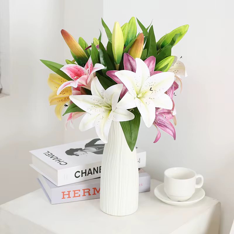 Bouquet de fleurs artificielles en soie