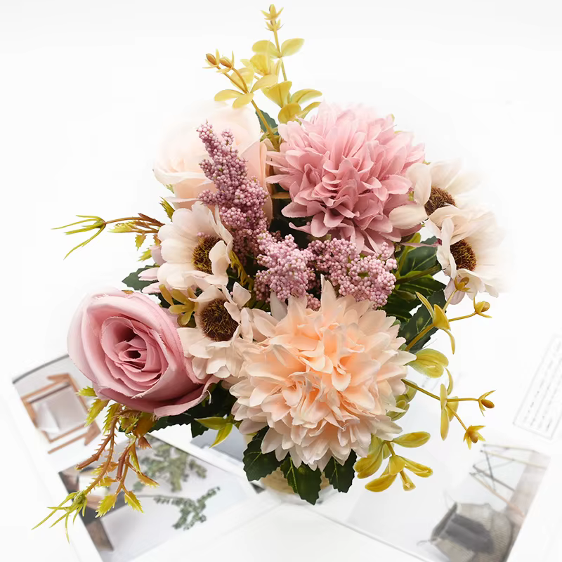 Bouquet de fleurs artificielles de haute qualité