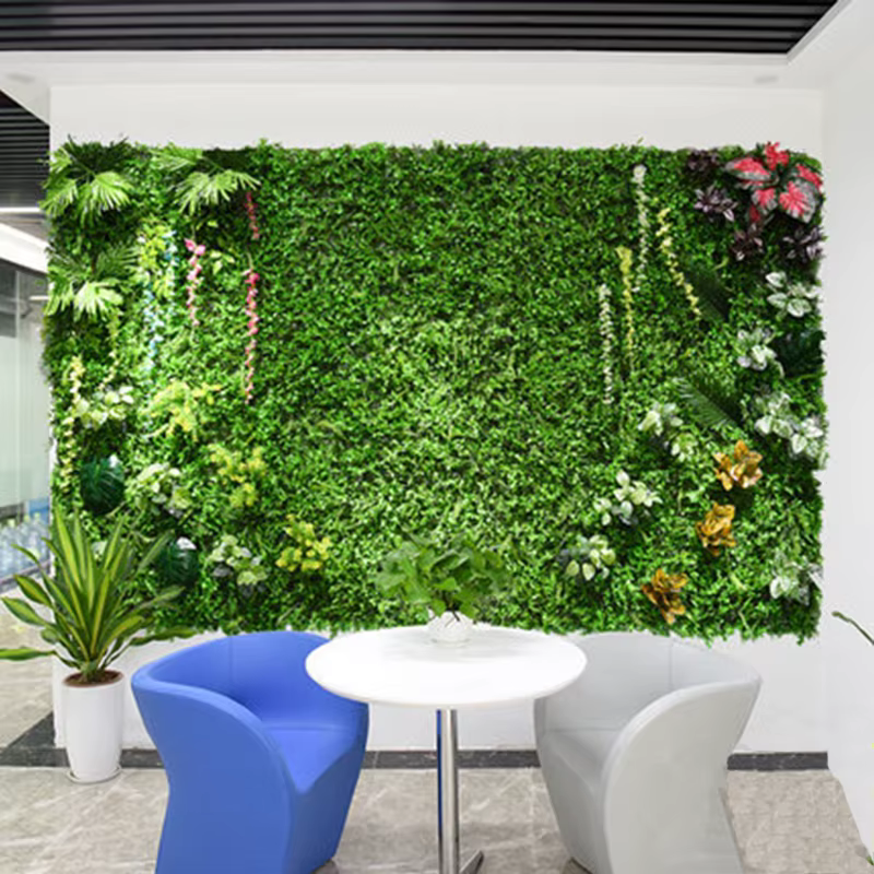 Papier peint en plantes artificielles vertes