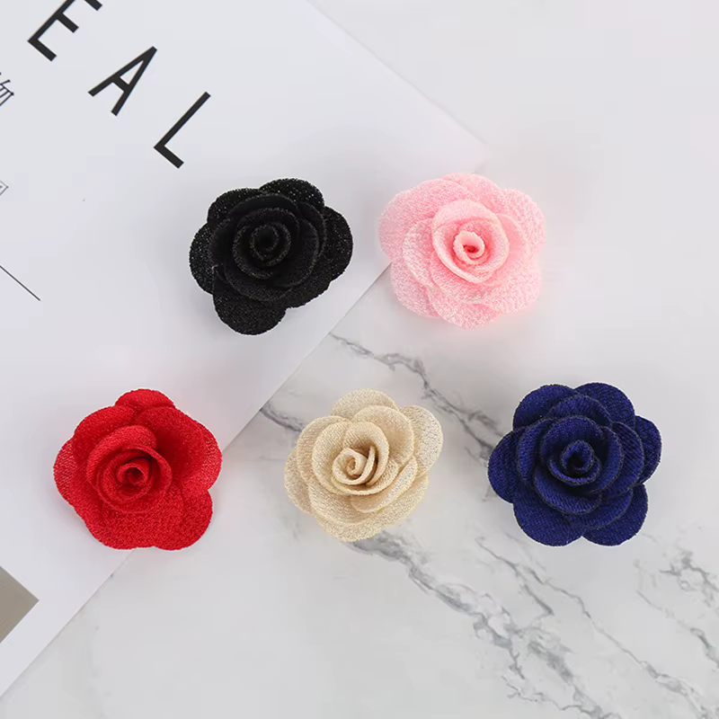 Fleur décorative camélia DIY sans Clip pour filles