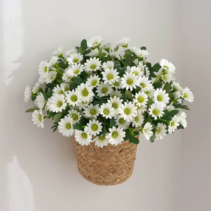 Fleurs artificielles, beau Bouquet de marguerites en soie