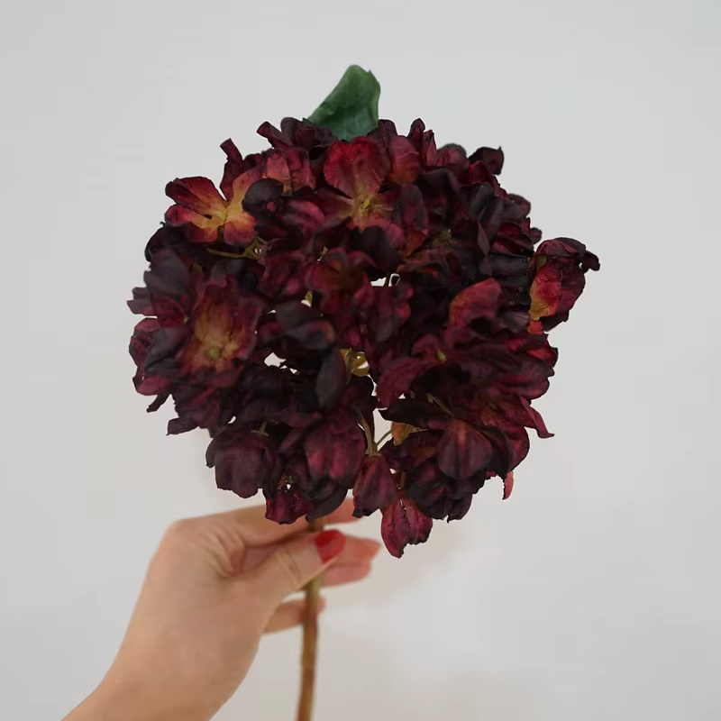 Branche d'hortensia artificielle rétro européenne