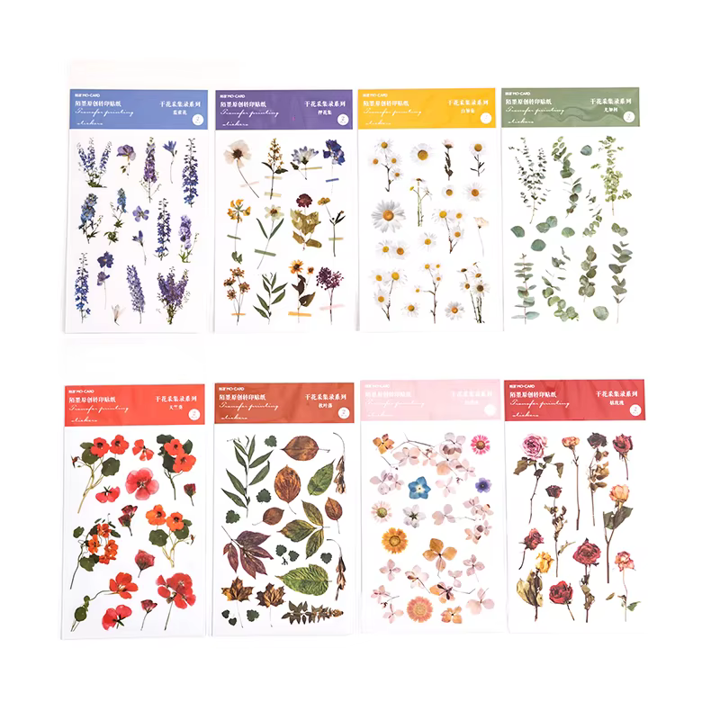 Autocollants de transfert à frotter motif bouquet de fleurs
