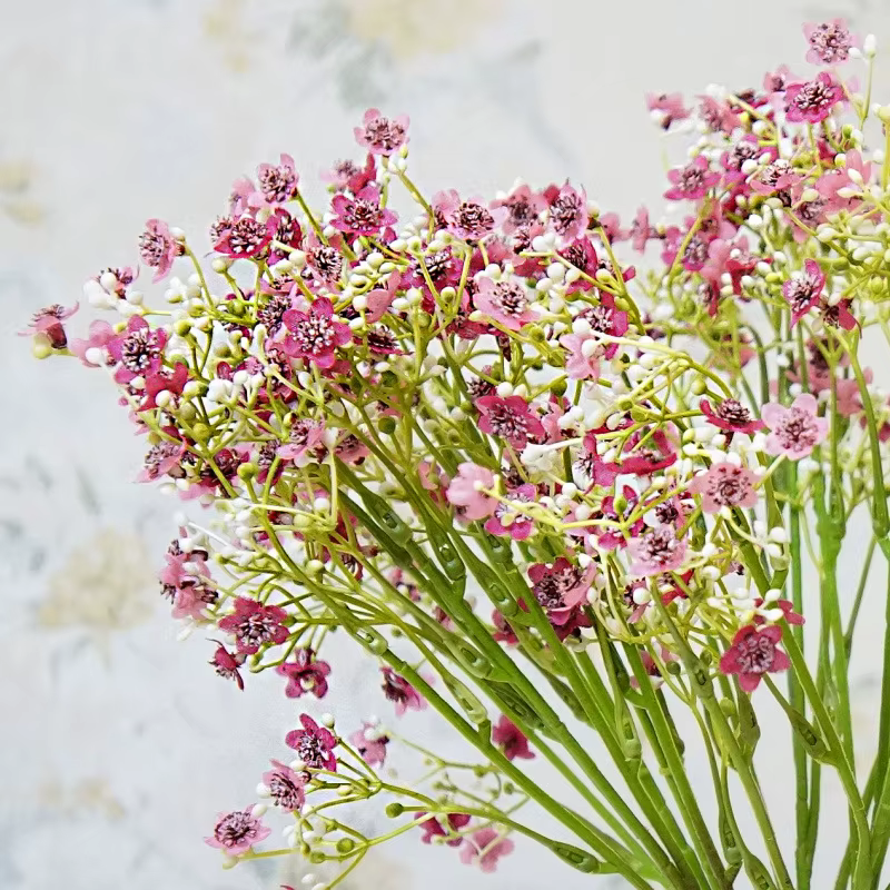 Fleur artificielle couleur branche unique Milan Gypsophila Femtive faux saint valentin vente en gros Bouquet de mariée ensemble de mariage fait à la main bricolage