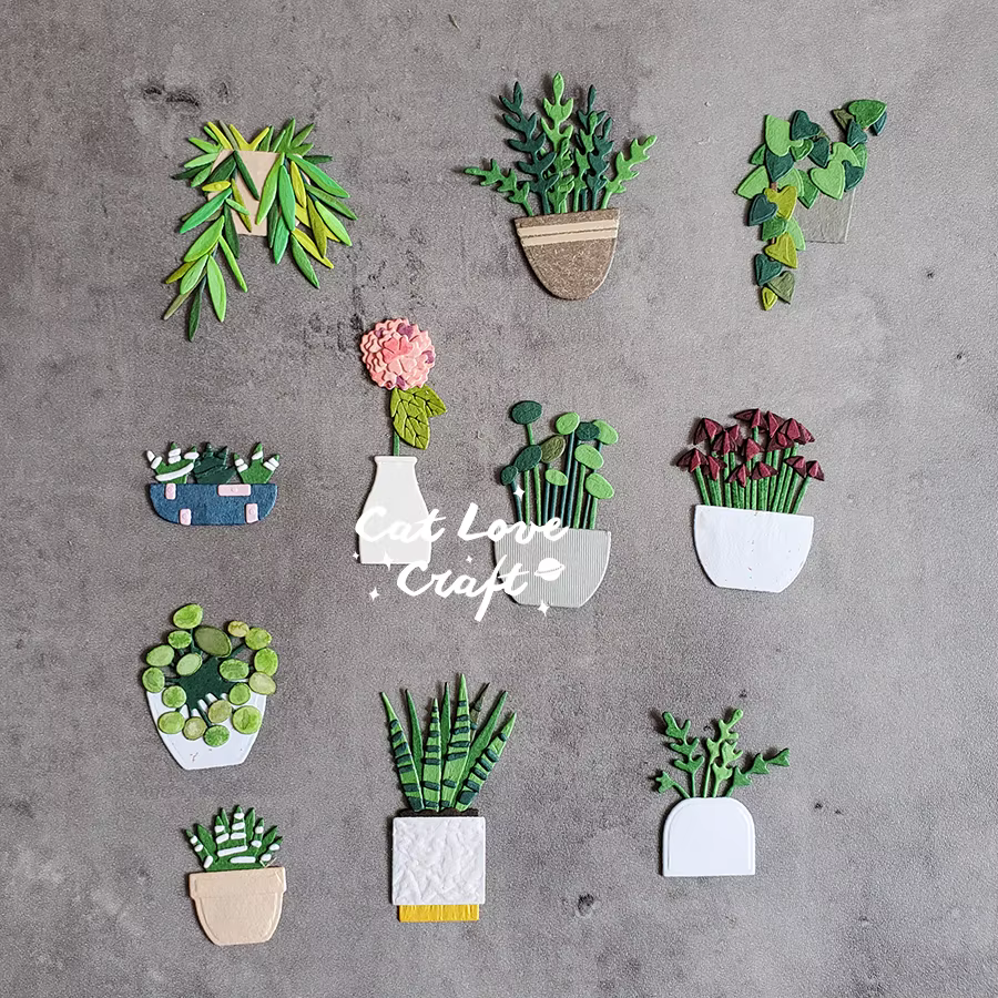 Affiche de plante Catlove-1 matrices de découpe en métal