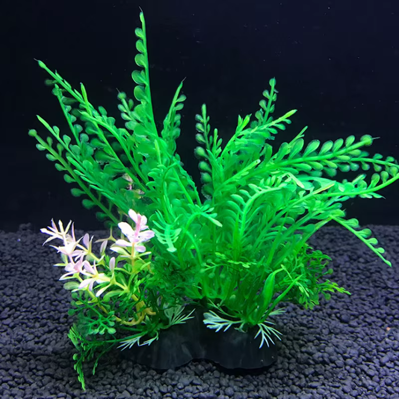 12 Sortes Plantes Décoratives Artificielles pour Aquarium Ornement pour Mauvaises Herbes d'Eau Plante Aquatique Réservoir de Poisson Accessoires de Décoration 14cm