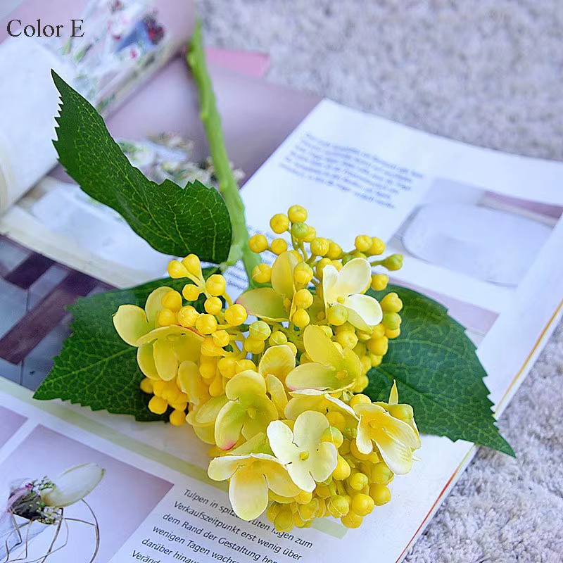 Fleur d'hortensia en soie