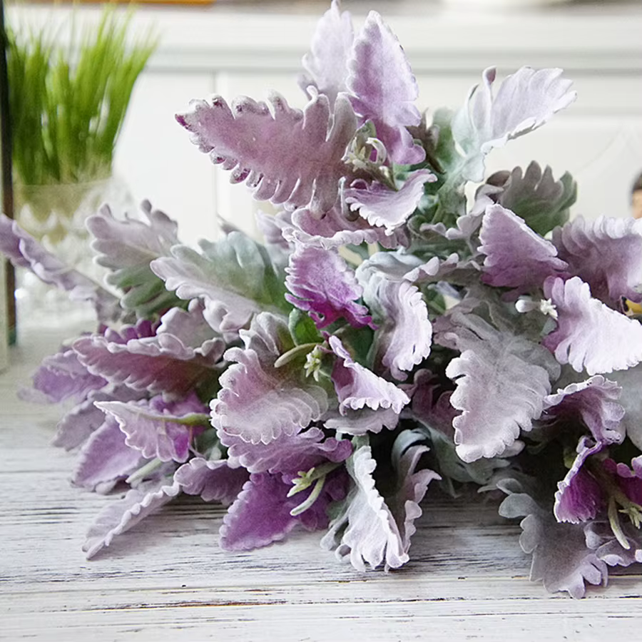 Fleurs artificielles feuille de soie flocage Lagomorpha fête Festive mariage décoration de la maison fausses plantes matériaux de Bouquet mural vert