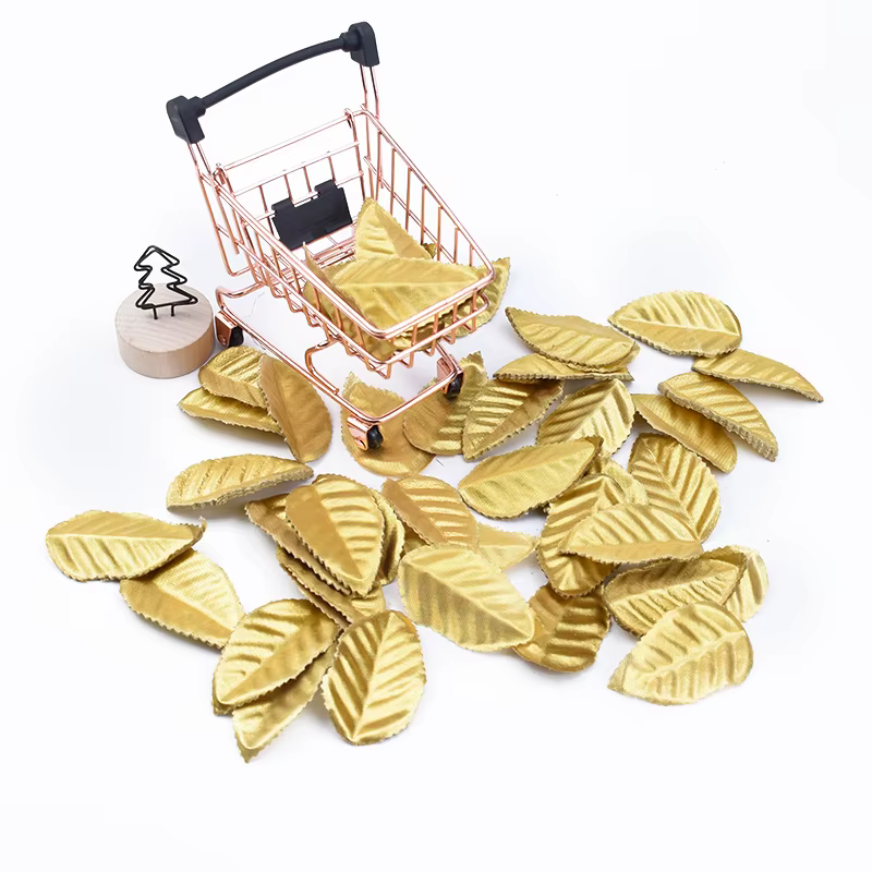 Injtrash-Plantes Artificielles en Feuilles d'Or