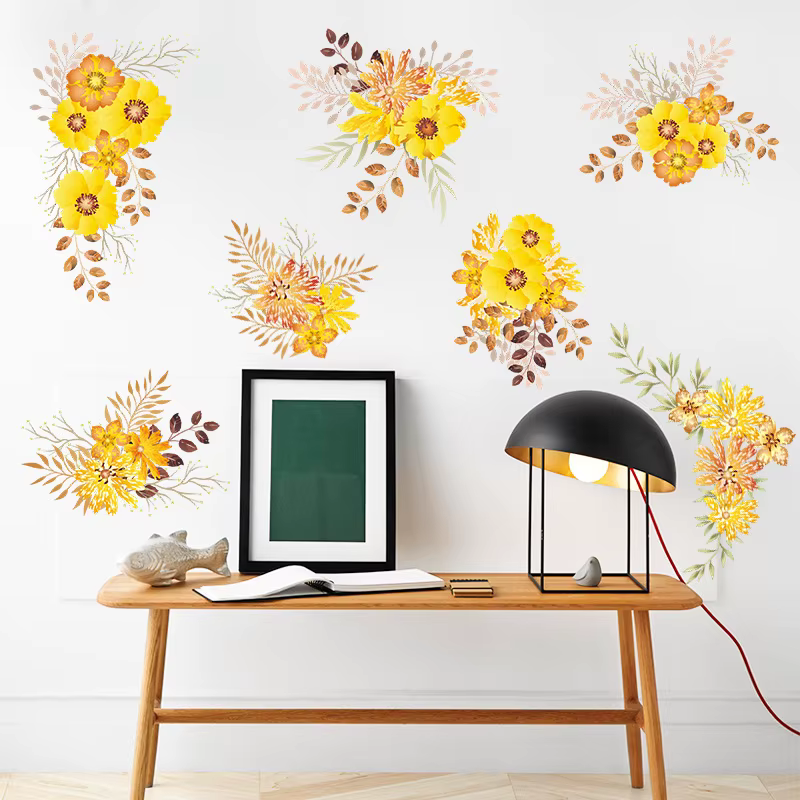 Autocollant mural en forme de grappe de fleurs