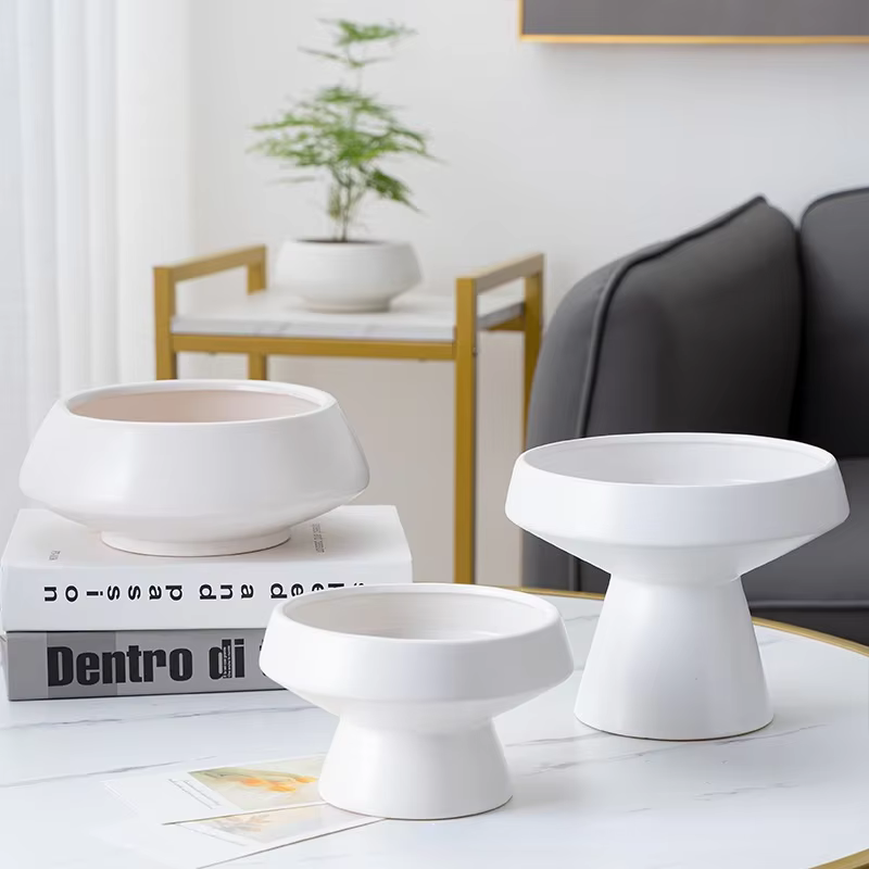 Vase rond en céramique pour fleurs hydroponiques