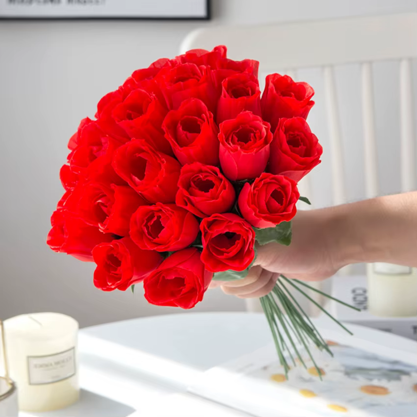 Vase Bouquet de Roses rouges