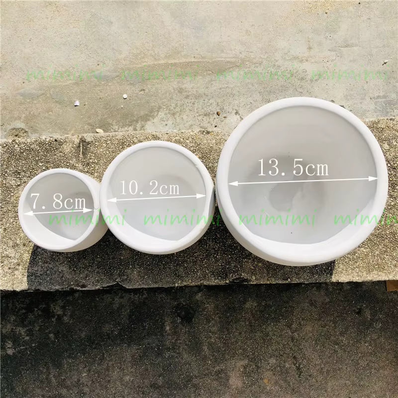 Moule rond en silicone pour pot de fleur en béton, grand moule en ciment, 15cm