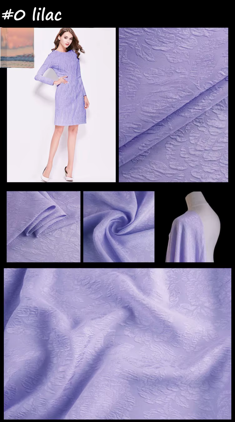 InjFabric-Crêpe florale pure 3D, InjMaterial fraîchement, 100cm x 114cm