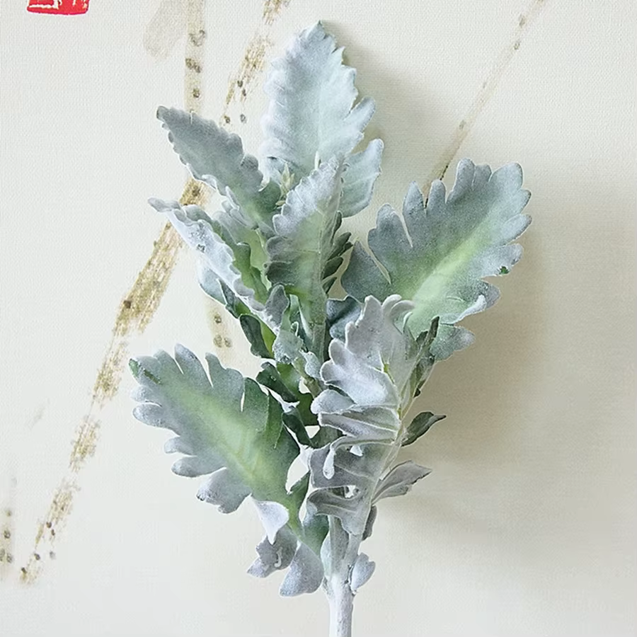 Fleurs artificielles feuille de soie flocage Lagomorpha fête Festive mariage décoration de la maison fausses plantes matériaux de Bouquet mural vert