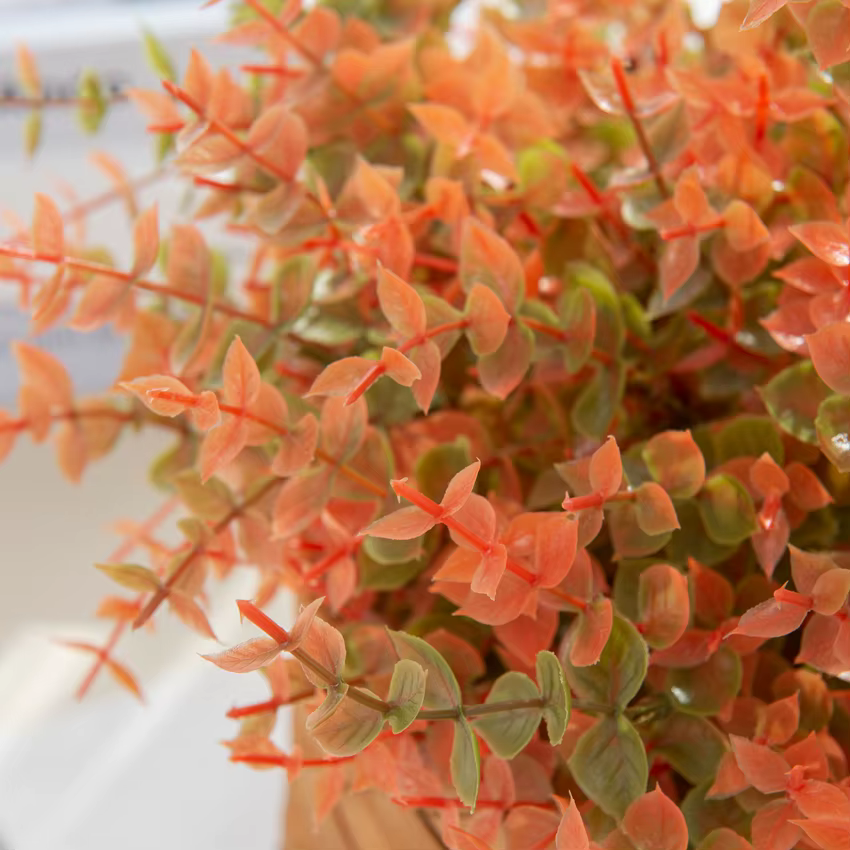 Plantes artificielles en plastique feuilles d'eucalyptus 2022 nouvelles décorations de noël pour maison jardin extérieur Vase de mariage Scrapbooking
