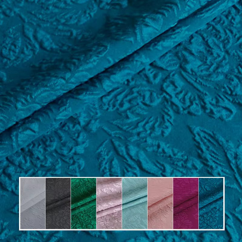 InjFabric-Crêpe florale pure 3D, InjMaterial fraîchement, 100cm x 114cm