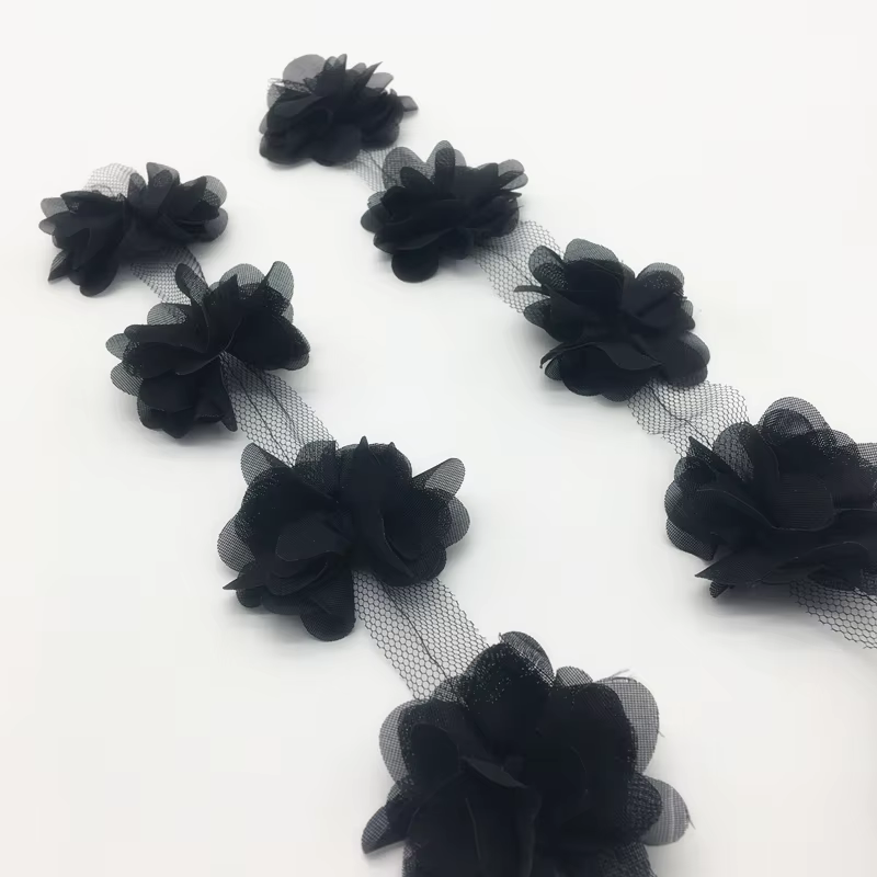 Grappe de fleurs en mousseline de soie