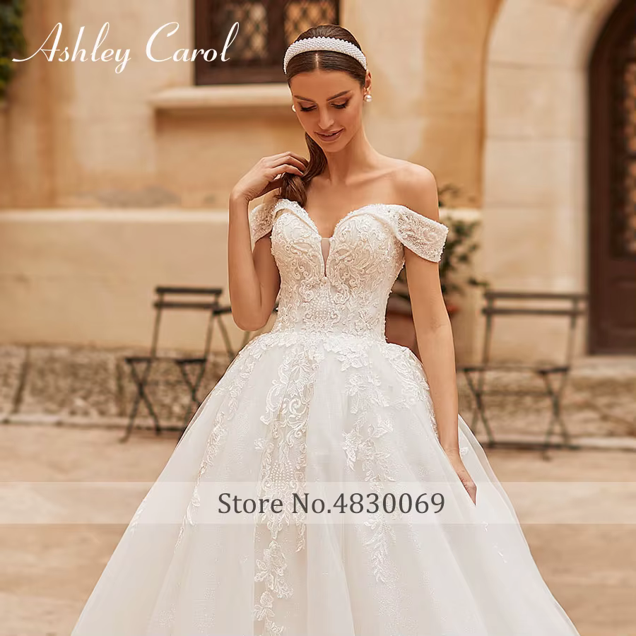 Ashley Carol princesse Robe De mariée pour mariée chérie perles broderie fée Robe De bal Robe De mariée rêveur Robe De mariée