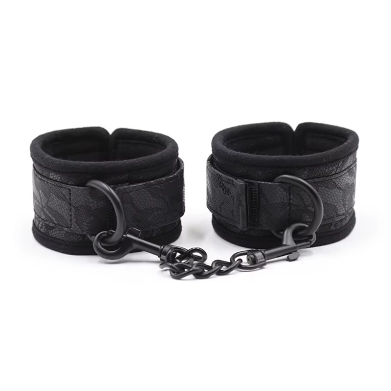 Menottes et attaches de cheville réglables en cuir PU pour jeux érotiques, accessoires de bondage exotiques, jouet sexuel pour adultes