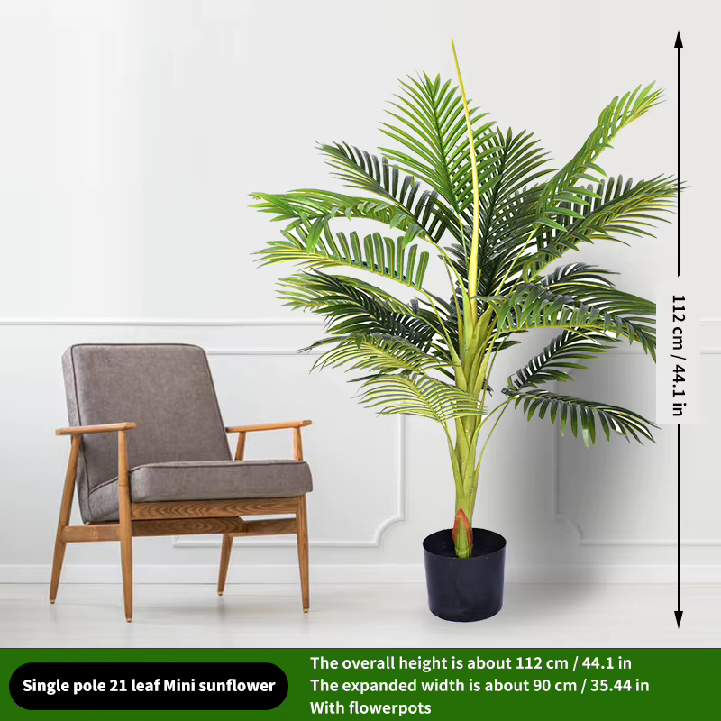 Grande tortue artificielle de palmier tropical