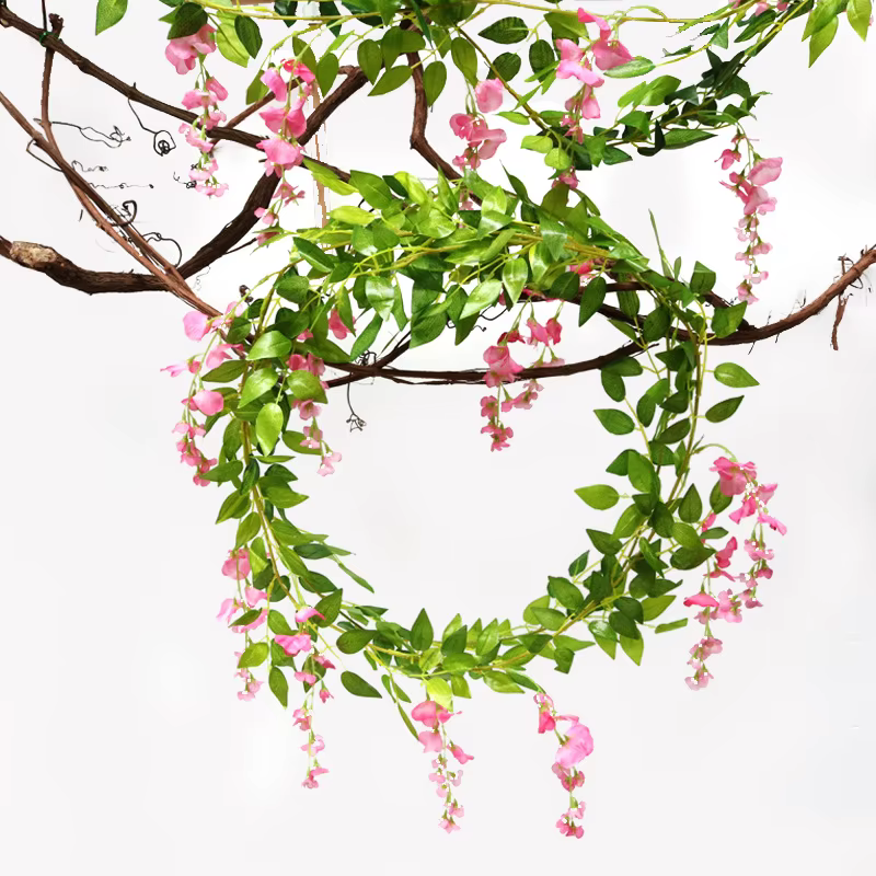 Guirxiété de roses artificielles en soie
