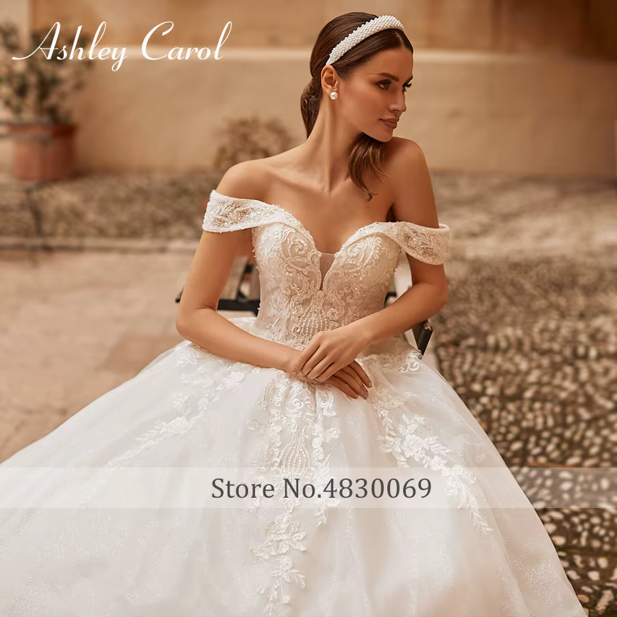 Ashley Carol princesse Robe De mariée pour mariée chérie perles broderie fée Robe De bal Robe De mariée rêveur Robe De mariée
