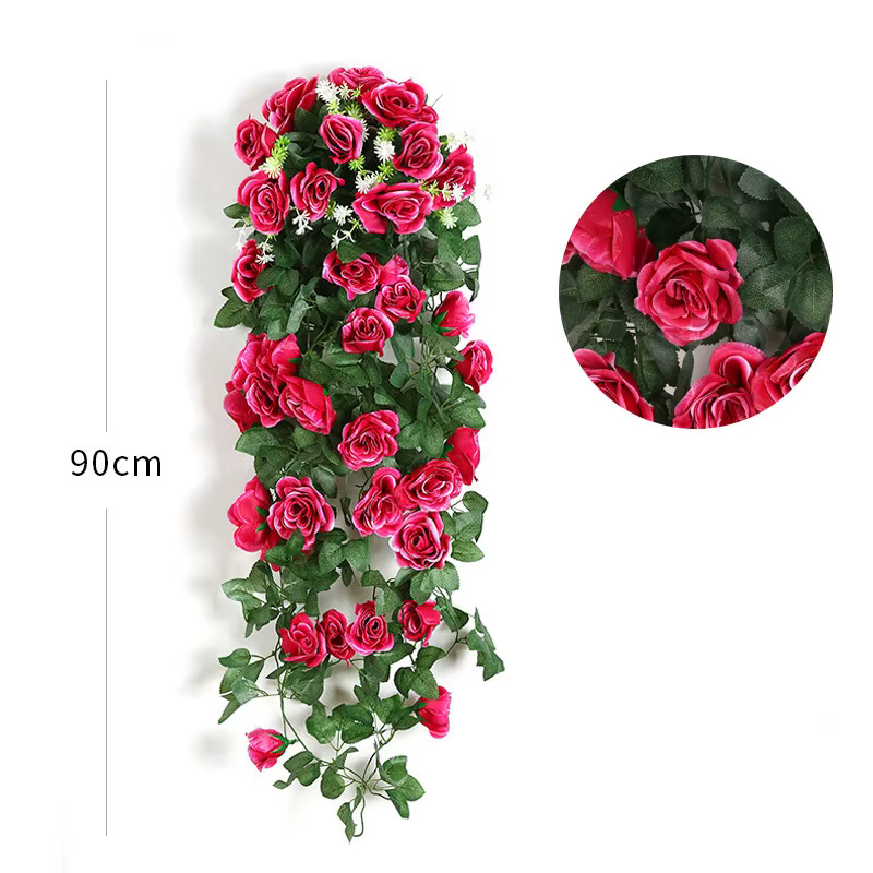 Fleur artificielle en rotin