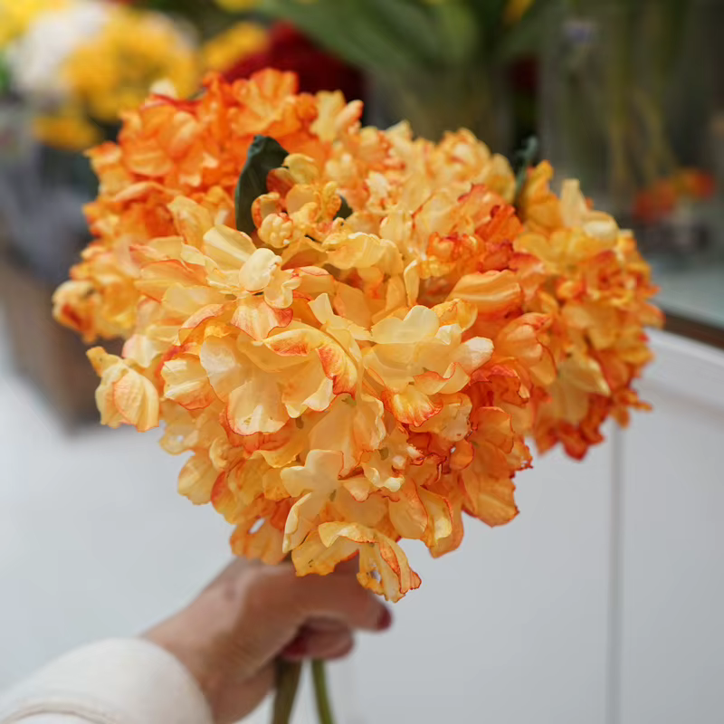Branche d'hortensia artificielle rétro européenne