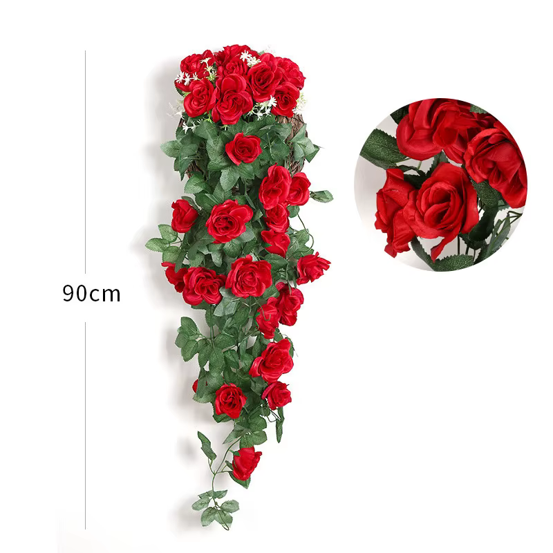 Fleur artificielle en rotin