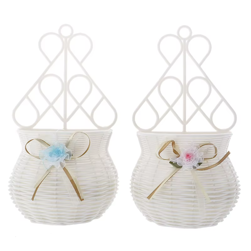 Vase en rotin Élfait à la main pour la décoration intérieure
