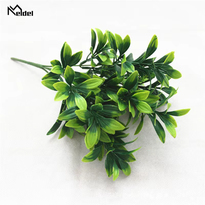 Meldel plantes artificielles en plastique 7 fourchettes imitation