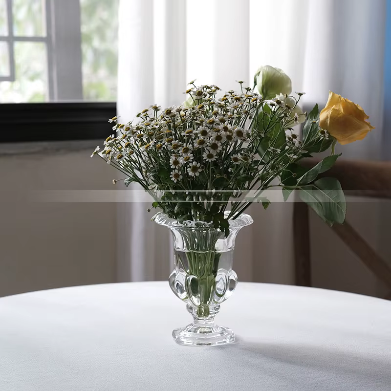 Vase à Fleurs en Verre Transparent