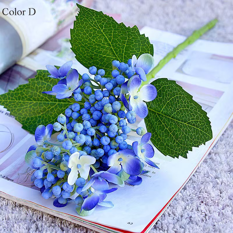 Fleur d'hortensia en soie