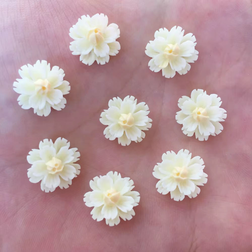 Nouveau 80 pièces résine 13mm 3D fleur Flatback pierre embellissement bricolage Scrapbook artisanat R92 * 2
