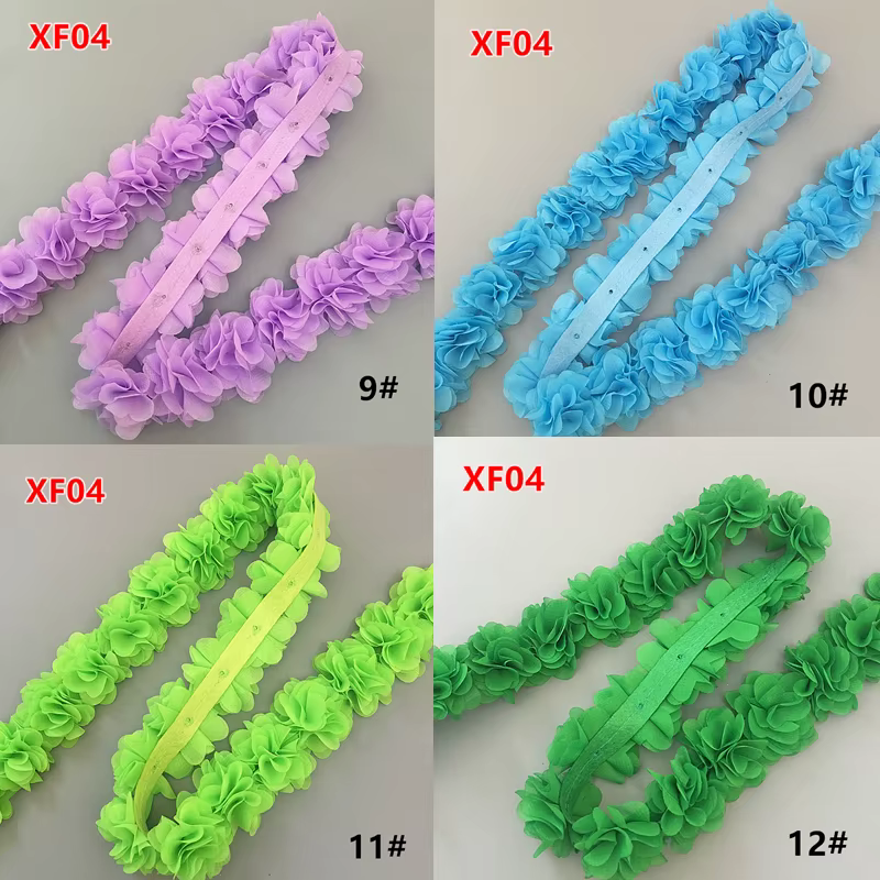 Fleurs en mousseline de soie 3D