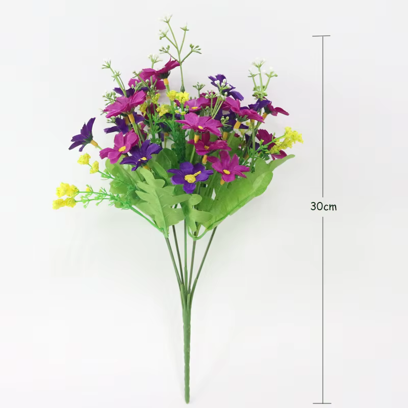 JAROWN Simulation fleur petite marguerite 7 branches Cosmos fausse