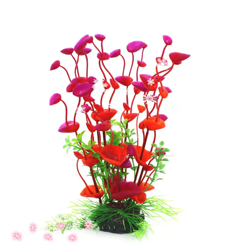 Fleur violette artificielle fausse plante en plastique