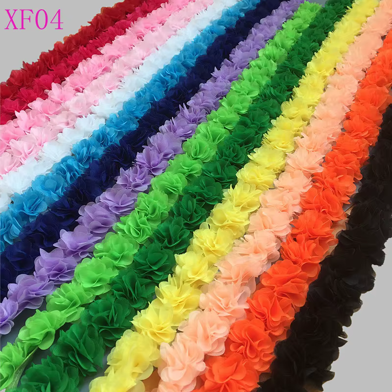 Fleurs en mousseline de soie 3D