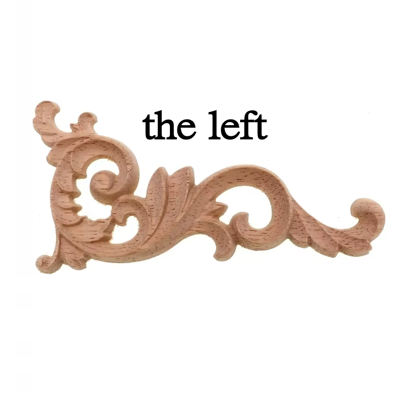 RUNBAZEF – fleur d'angle sculptée en bois véritable