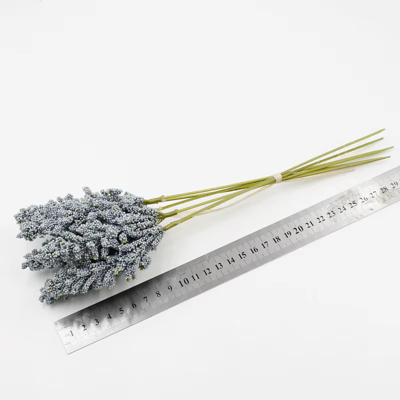 6 Pièces de Bouquet Artificiel de Spikes de Vanille Peints à la Main