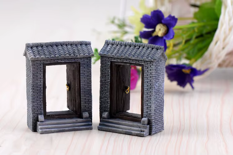1 pièces pont cabane moulin à vent maison château Mini artisanat Figurine plante Pot jardin ornement Miniature fée