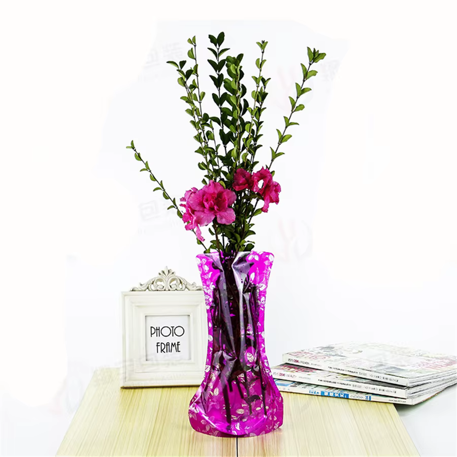 Vase à fleurs pliable en PVC écologique