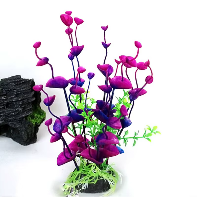 Fleur violette artificielle fausse plante en plastique