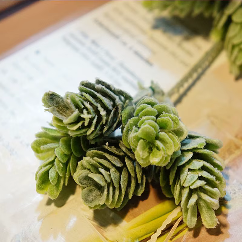 30 pièces/lot fausse plante verte fleurs artificielles en plastique bon marché pour la maison Table décorative mariage noël bricolage bonbons boîte-cadeau