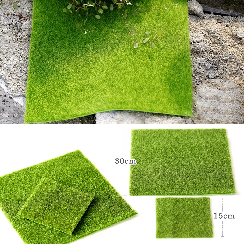 Plantes de mousse d'herbe artificielle verte