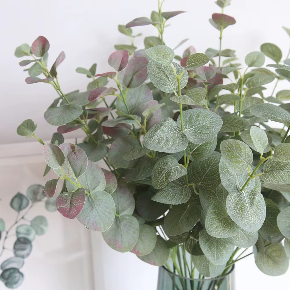 Feuilles d'eucalyptus artificielles vertes