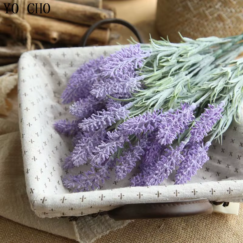 YO CHO – Bouquet de fleurs de lavande artificielles