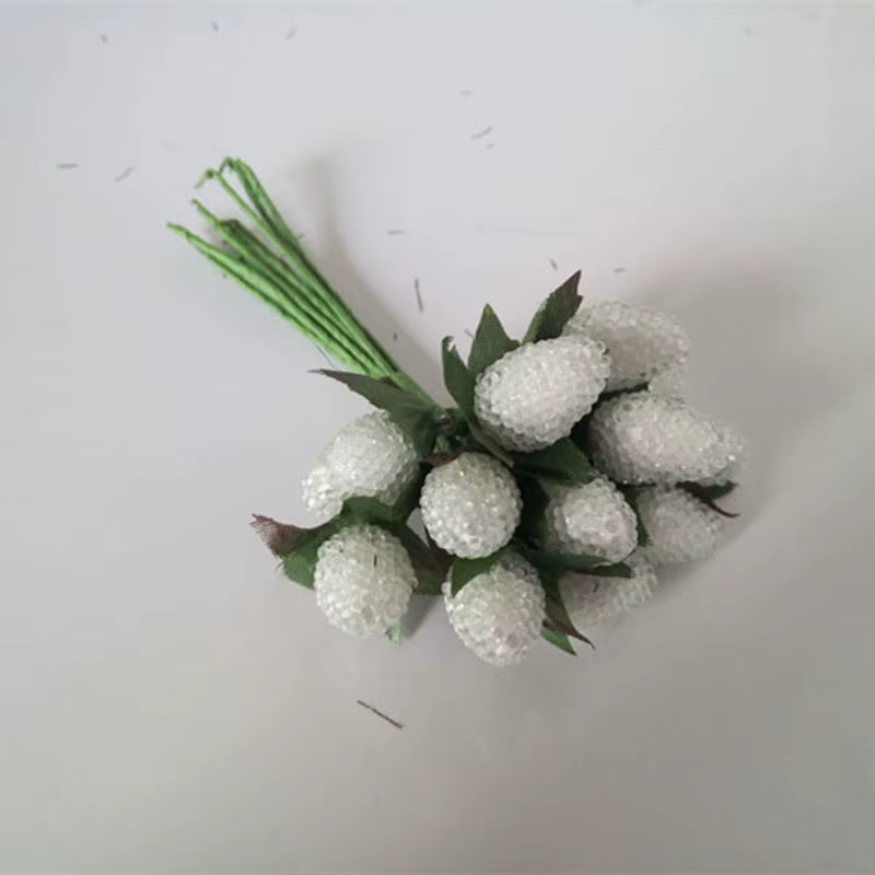 Fleurs artificielles de baies de cristal