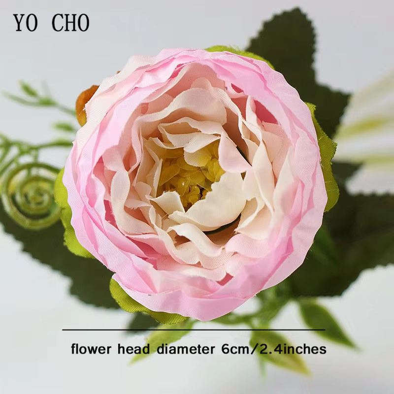 YO CHO 6 têtes/Bouquet de pivoines fleurs artificielles